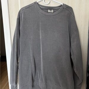 Comfort Colors Men's Gray Crewneck Sweater